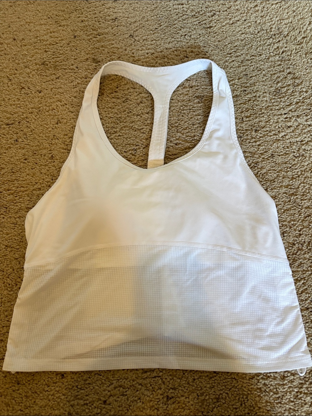 Fabletics White Racerback Sports Bra